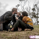 Andy (Martin Freeman) and Thoomi (Simone Landers) work together to keep a baby girl alive in Cargo.